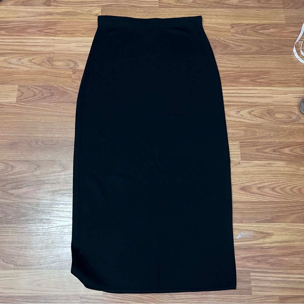 Exclusively Missok Womens Pull On Maxi Skirt Size M Black Long Elastic Waist - Picture 3 of 9